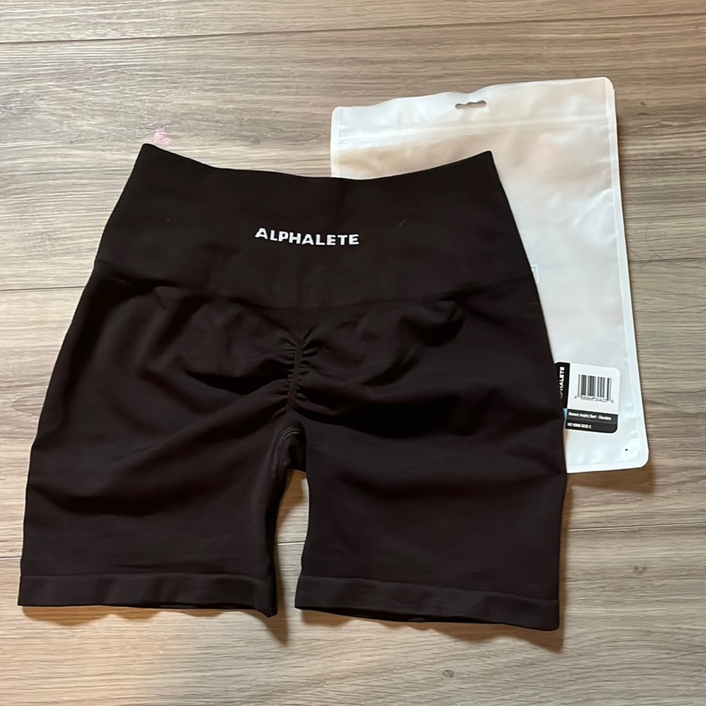 Alphalete chocolate amplify shorts